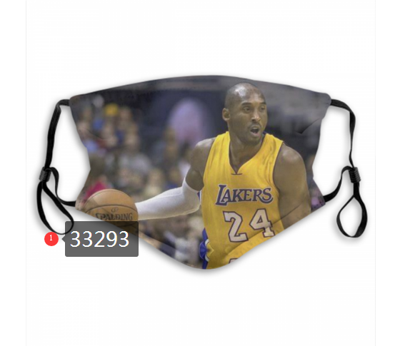 2021 NBA Los Angeles Lakers #24 kobe bryant 33293 Dust mask with filter->nba dust mask->Sports Accessory